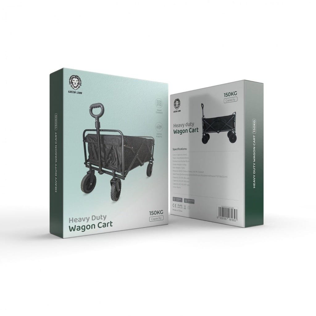 GREEN LION HEAVY DUTY WAGON CART 150KG BLACK GNHDWGN150BK thumbnail 2