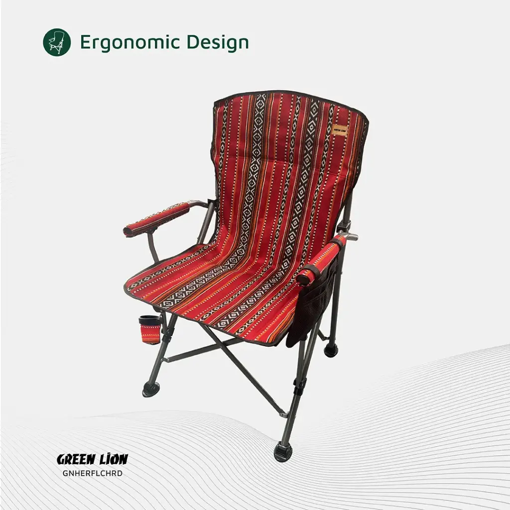 GREEN LION HERITAGE FOLDABLE CHAIR RED GNHERFLCHRD thumbnail 7