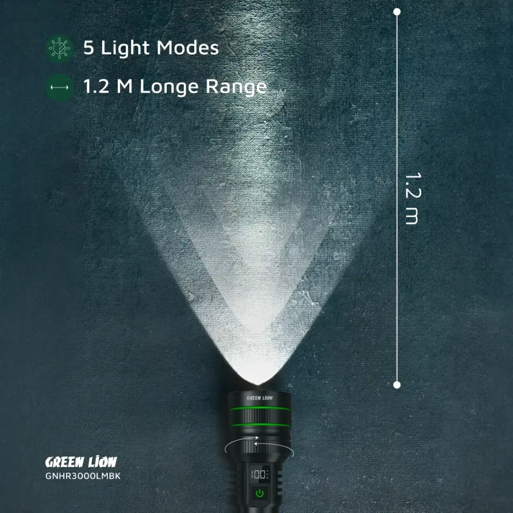 GREEN LION HYPER RAY PRO 3000LM BLACK GNHR3000LMBK thumbnail 4
