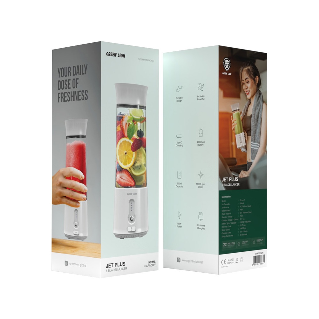 GREEN LION JETPLUS SIX BLADED JUICER WHITE GNJETPLSWH thumbnail 2