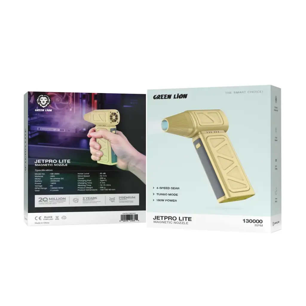 GREEN LION JET PRO LITE MAGNETIC NOZZLE 130000 RPM KHAKI GNJPLT180WKI thumbnail 3