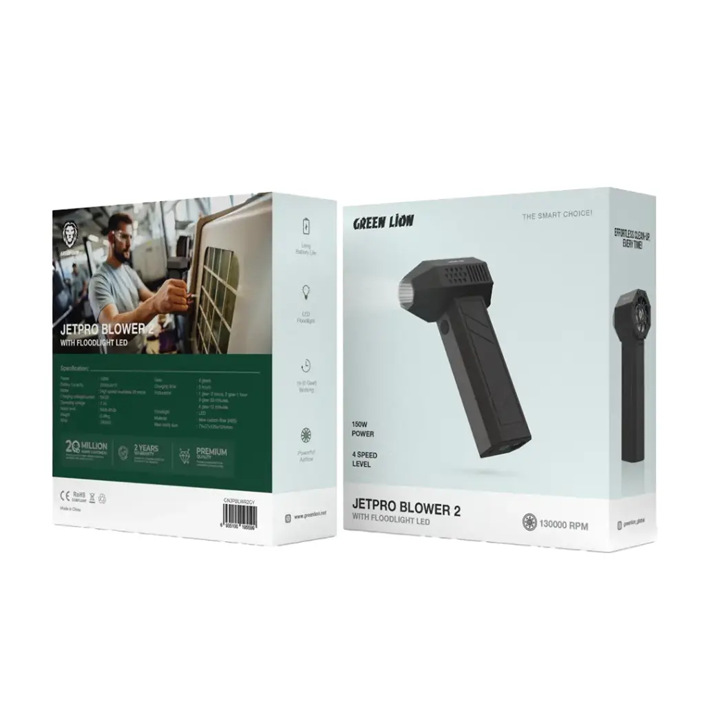GREEN LION JETPRO BLOWER 2 WITH FLOODLIGHT LED GRAY GNJPBLWR2GY