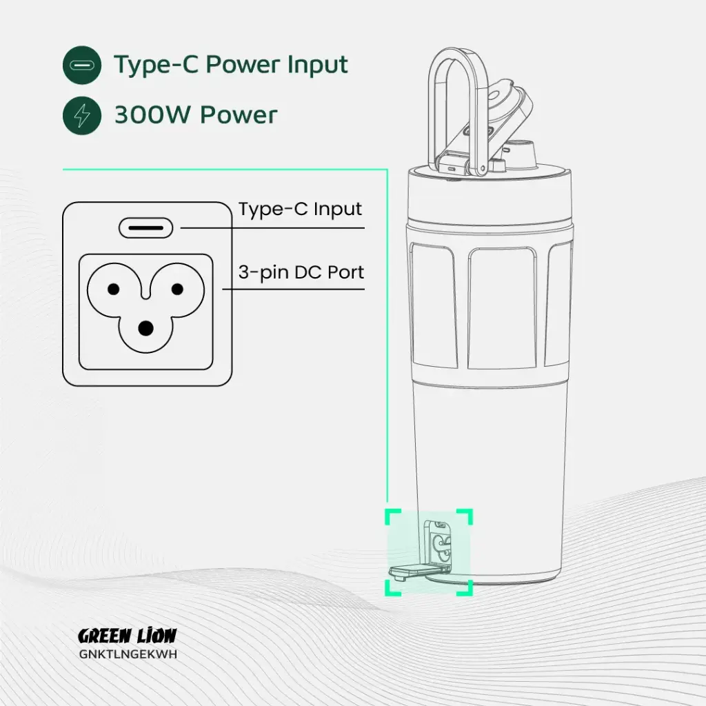 GREEN LION KETTLE & GO ELECTRIC KETTLE 600ML WHITE GNKTLNGEKWH thumbnail 6