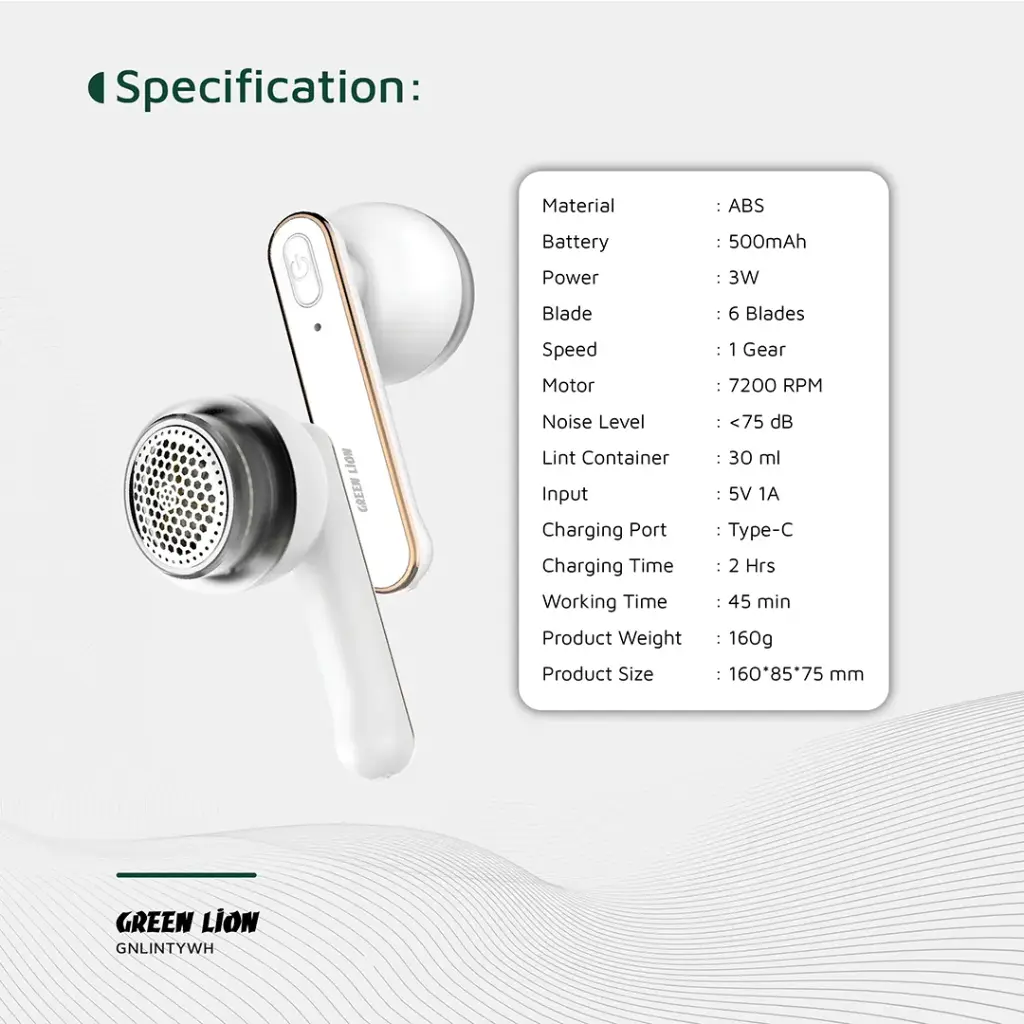 GREEN LION LINT Y LINT REMOVER WHITE GNLINTYWH thumbnail 3