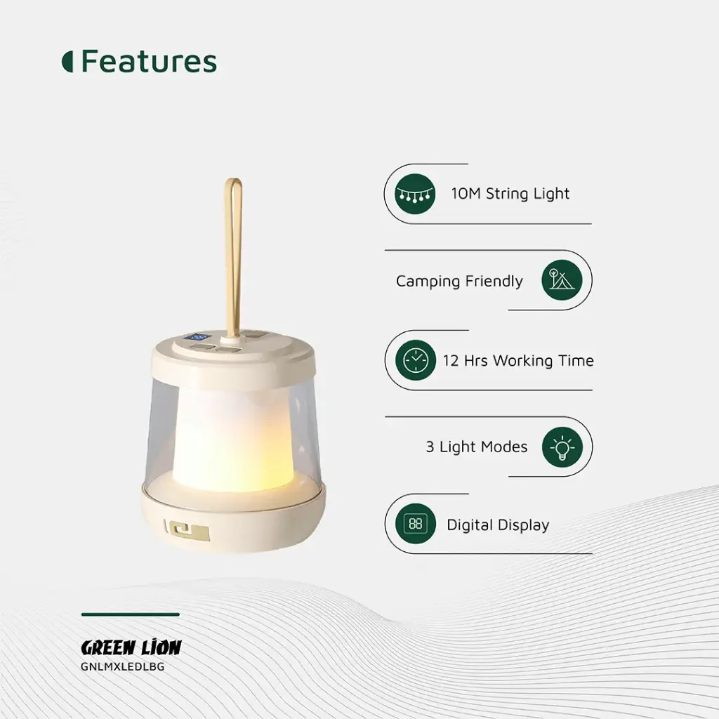 GREEN LION LUMEX LED LIGHT WITH INBUILT LED STRIP LIGHT BEIGE GNLMXLEDLBG thumbnail 7