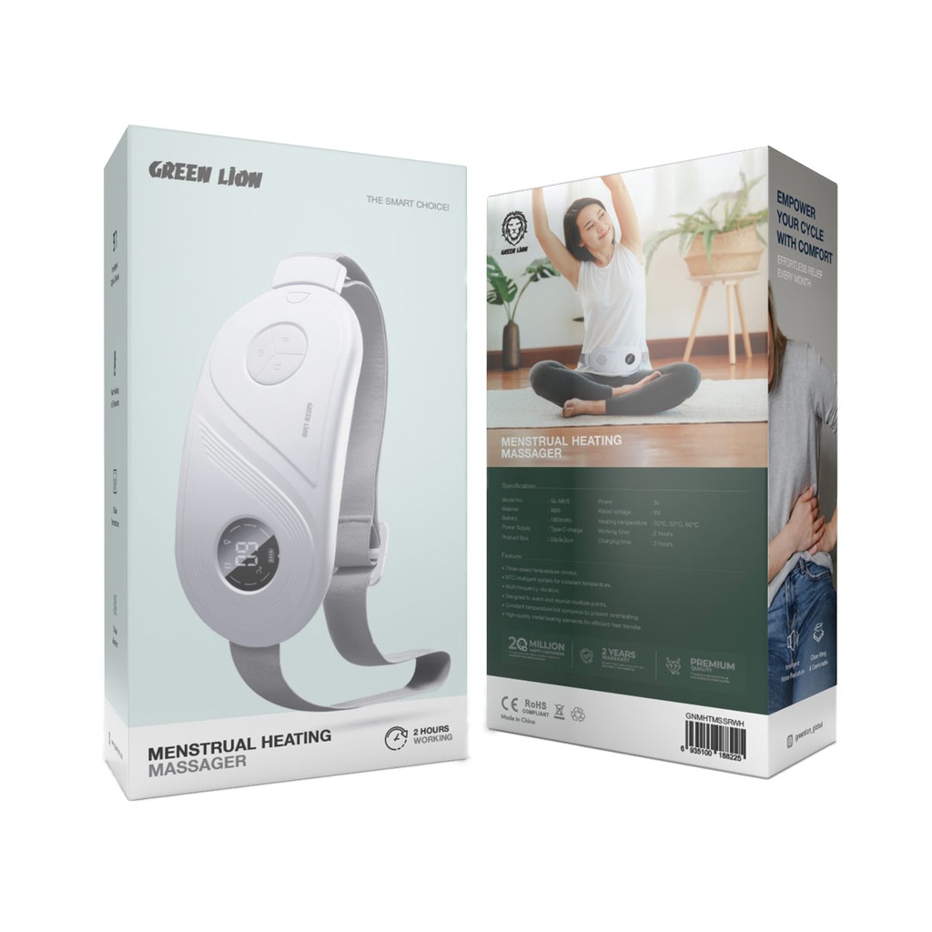 GREEN LION MENSTRUAL HEATING MASSAGER WHITE GNMHTMSSRWH thumbnail 2