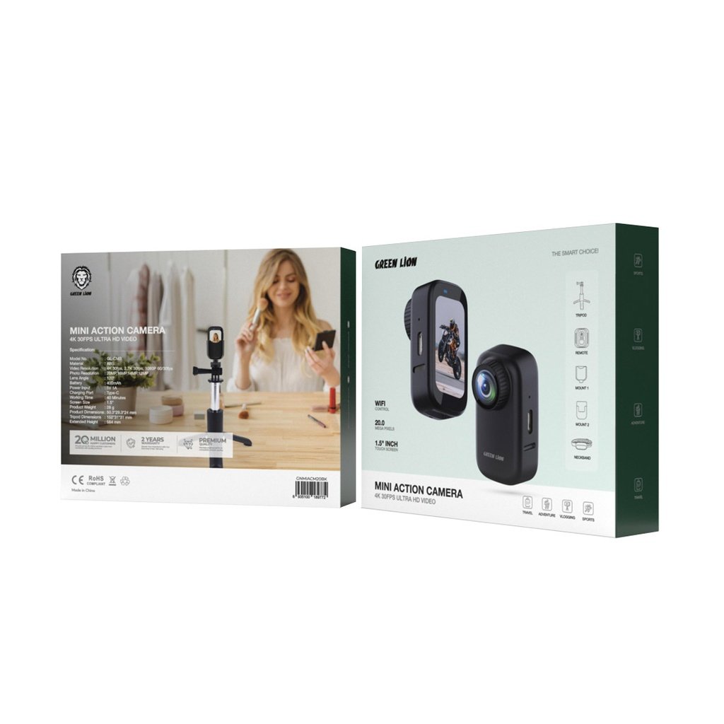 GREEN LION MINI ACTION CAMERA BLACK GNMIACM20BK
