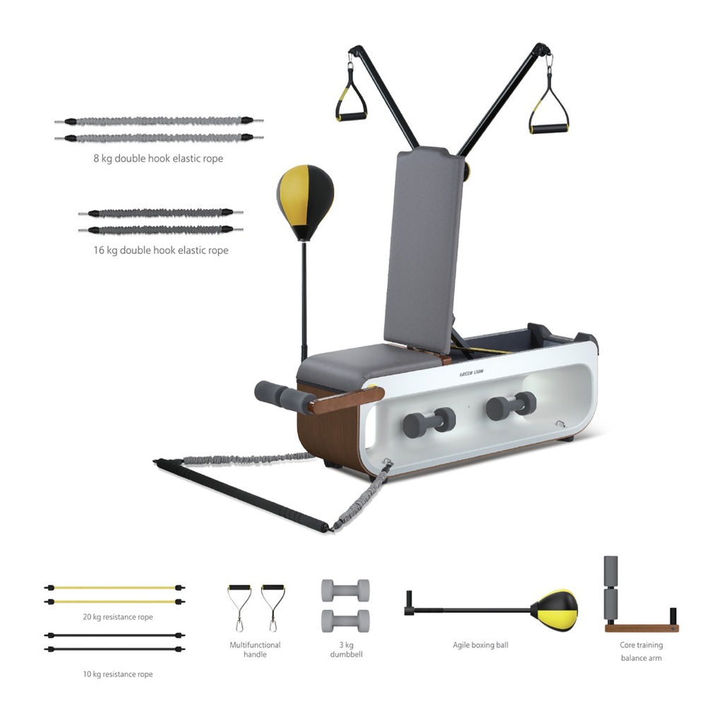 GREEN LION MULTIFUNCTIONAL FITNESS BENCH 150KG GRAY GNMULFITCHGY thumbnail 2