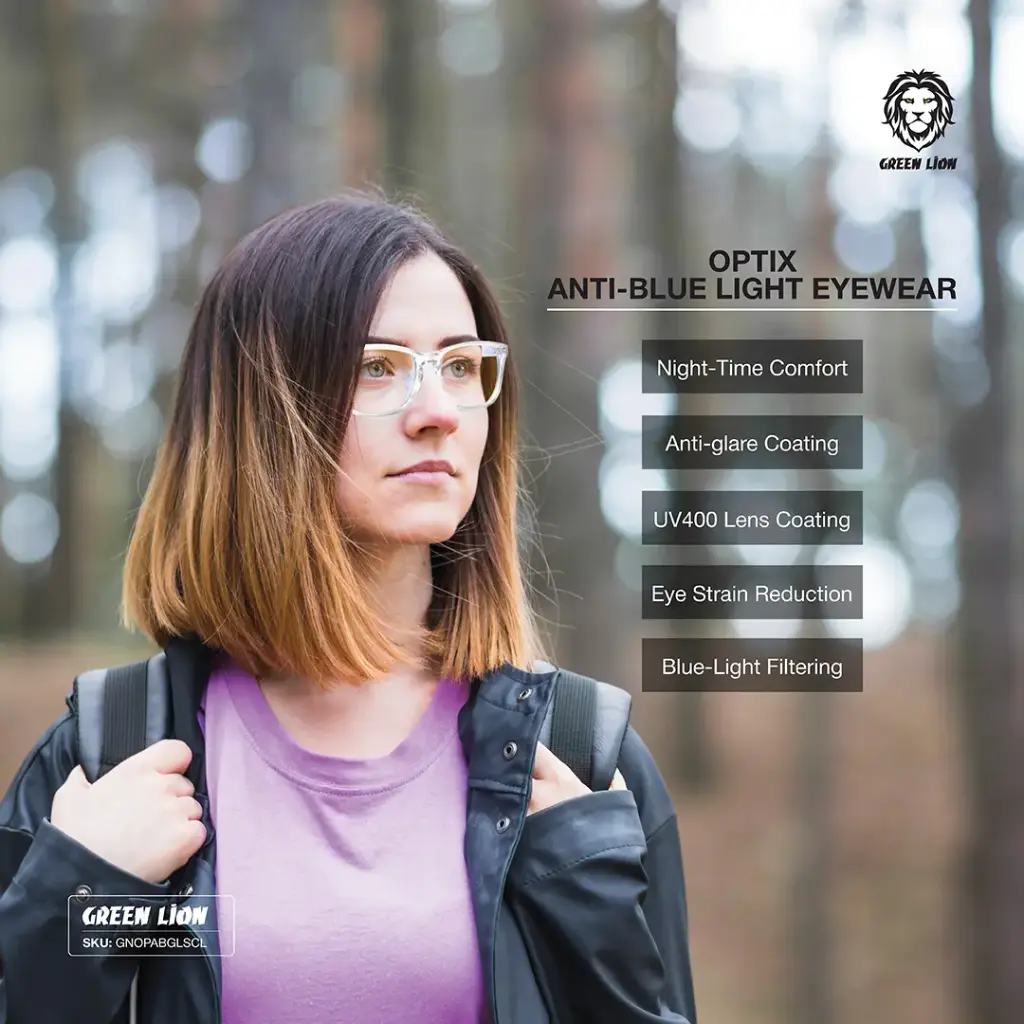 GREEN LION OPTIX ANTI-BLUE LIGHT EYEWEAR CLEAR GNOPABGLSCL thumbnail 2
