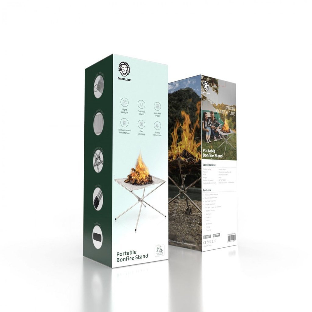 GREEN LION PORTABLE BONFIRE STAINLESS STEEL STAND GNBNFRESTSTND