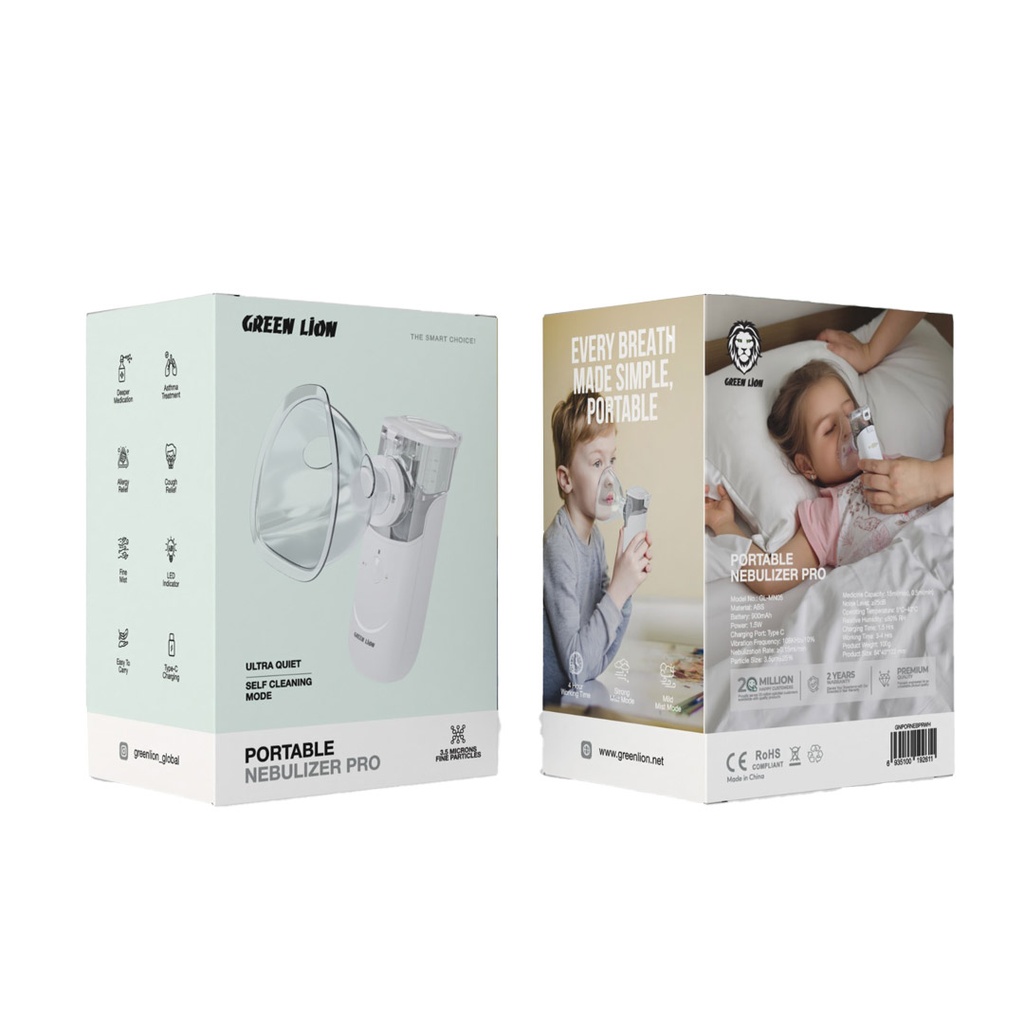 GREEN LION PORTABLE NEBULIZER PRO WHITE GNPORNEBPRWH thumbnail 2