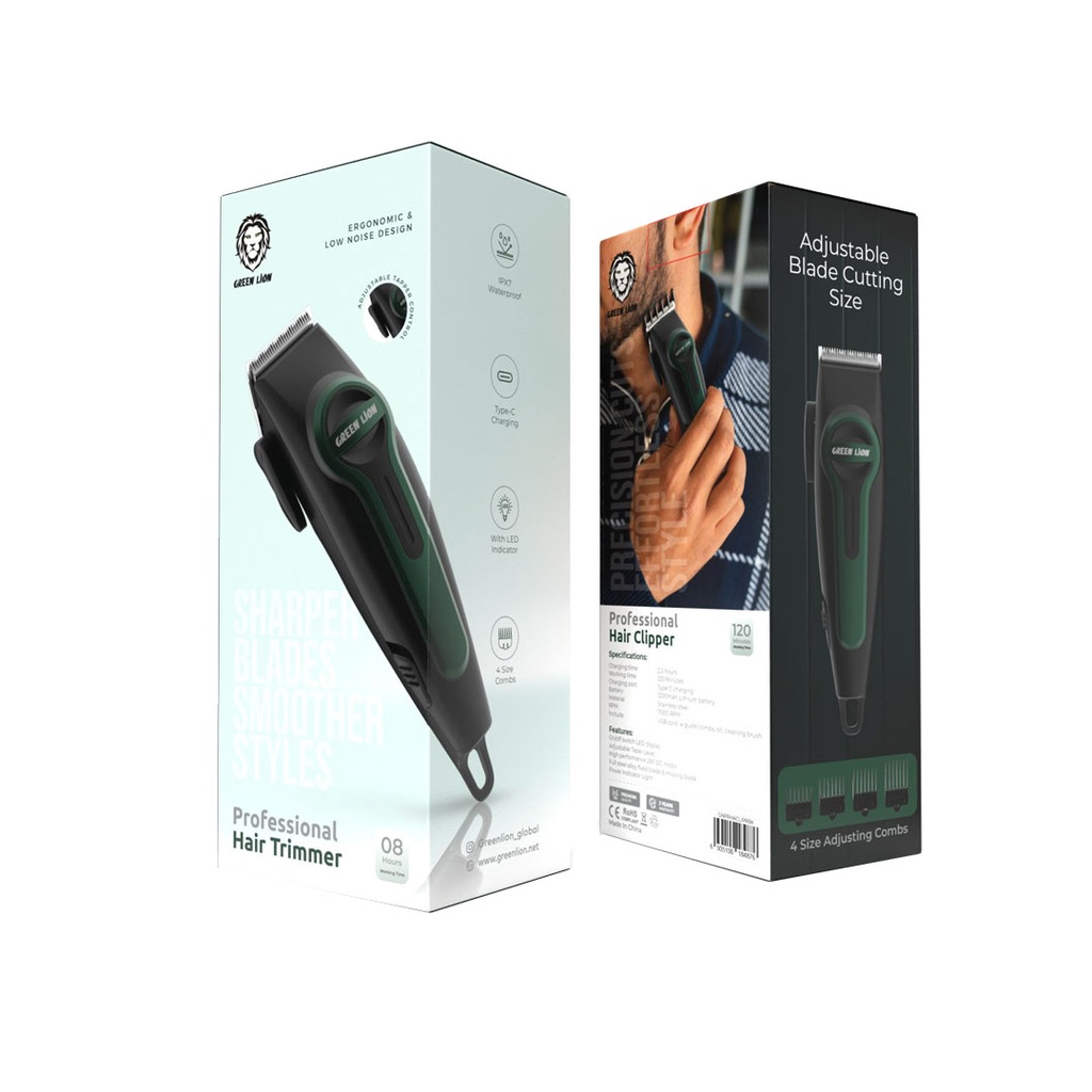 GREEN LION PROFESSIONAL HAIR CLIPPER BLACK GNPRHACLIPRBK thumbnail 8