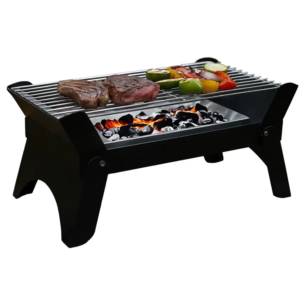 GREEN LION QUDRA FOLDABLE BBQ GRILL BLACK GNQDRBBQSTBK thumbnail 2