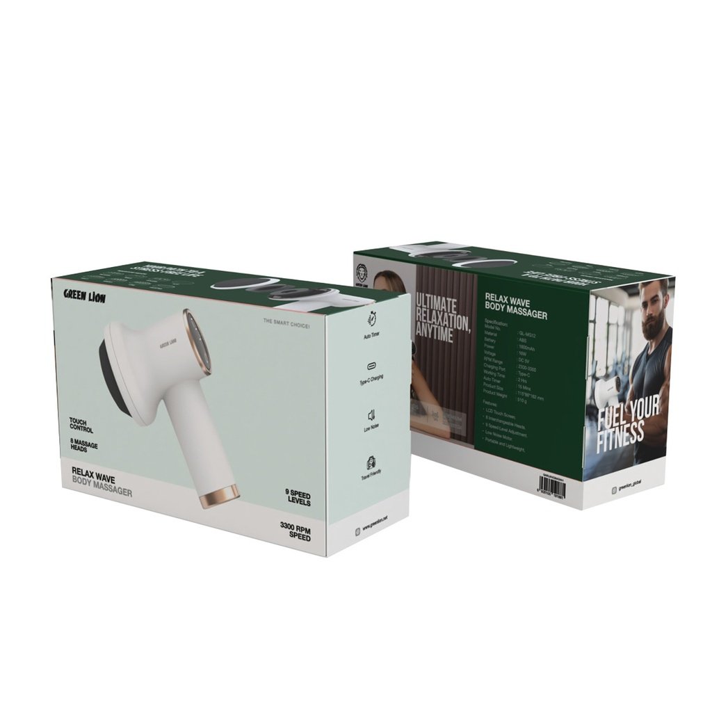 Green Lion Relax Wave Body Massager (White, GNRLWVEBMGWH) - Soothing and Effective Full-Body Massage Tool thumbnail 2