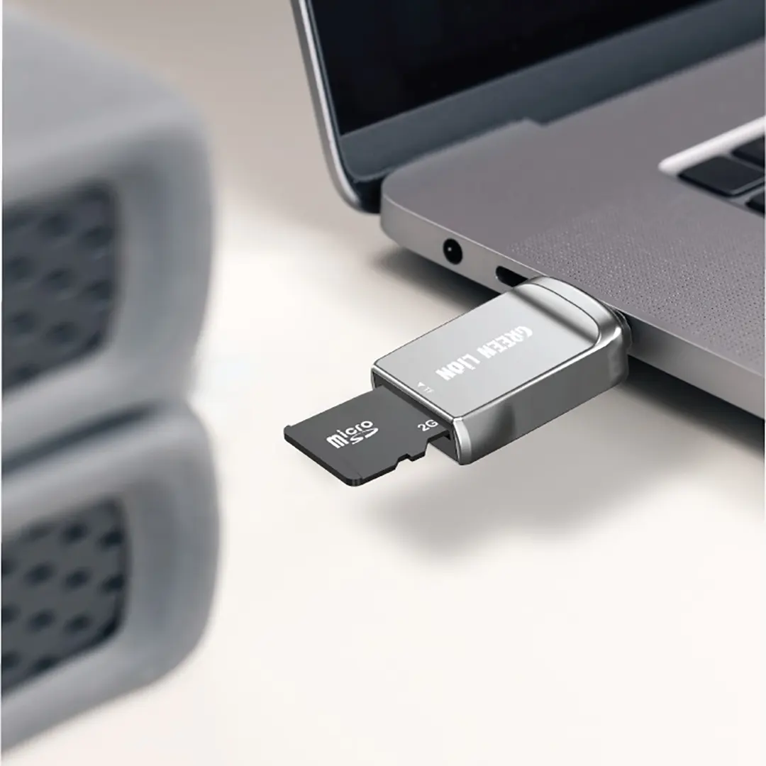 GREEN LION SD CARD READER USB C TO MICRO SD SILVER GNSDCRRDRSL thumbnail 2