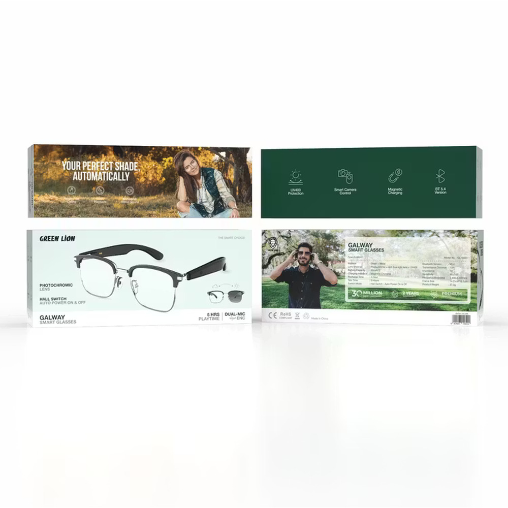 GREEN LION GALWAY SMART GLASSES BLACK GNGALSGLSBK thumbnail 3