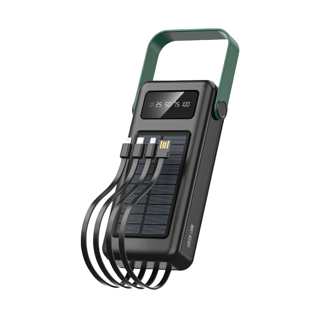 GREEN LION SOLAR MATE POWER BANK 20000MAH BLACK GNSOLM20PBK