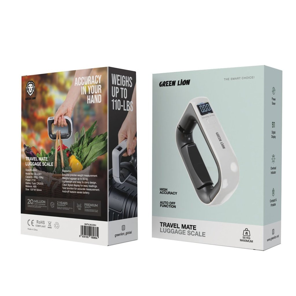 GREEN LION TRAVEL MATE LUGGAGE SCALE WHITE GNTVLMLSWH