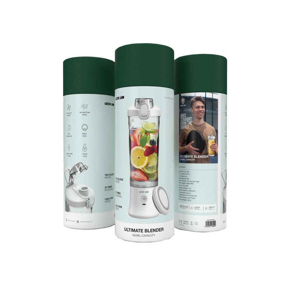 GREEN LION ULTIMATE BLENDER 600ML WHITE GNULTBLDRWH thumbnail 2