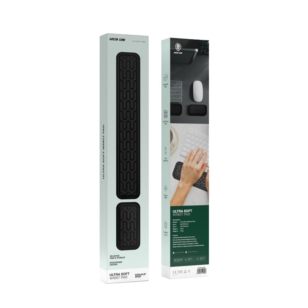 GREEN LION ULTRA SOFT WRIST PAD BLACK GNWRISTPDBK