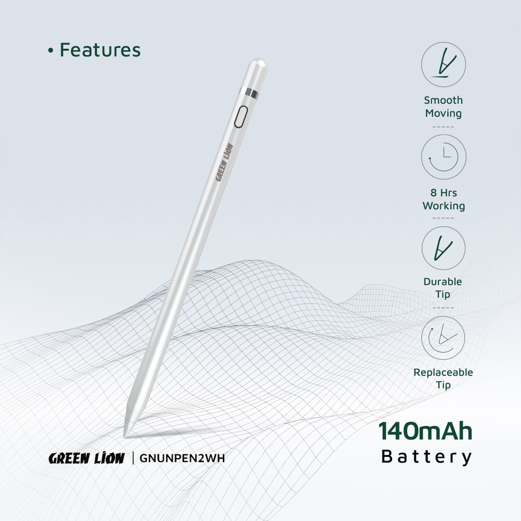 GREEN LION UNIVERSAL PENCIL 2 WHITE GNUNPEN2WH thumbnail 5
