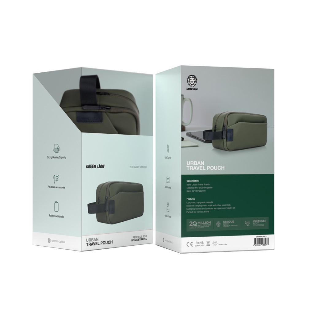 GREEN LION URBAN TRAVEL POUCH OLIVE GNURPCHNOL thumbnail 2