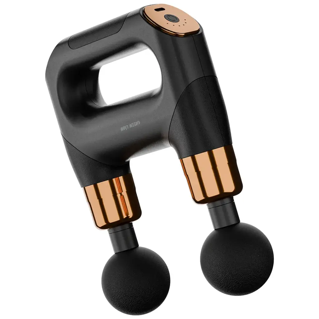 GREEN LION VIBE PRO DUAL HEAD MASSAGE GUN BLACK GNVDUMSGUNBK thumbnail 2