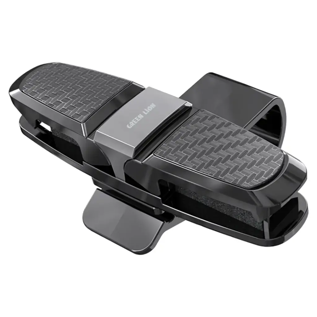 GREEN LION VISOR GUARD CAR SUNGLASSES HOLDER BLACK GNVSRSGHRBK thumbnail 2