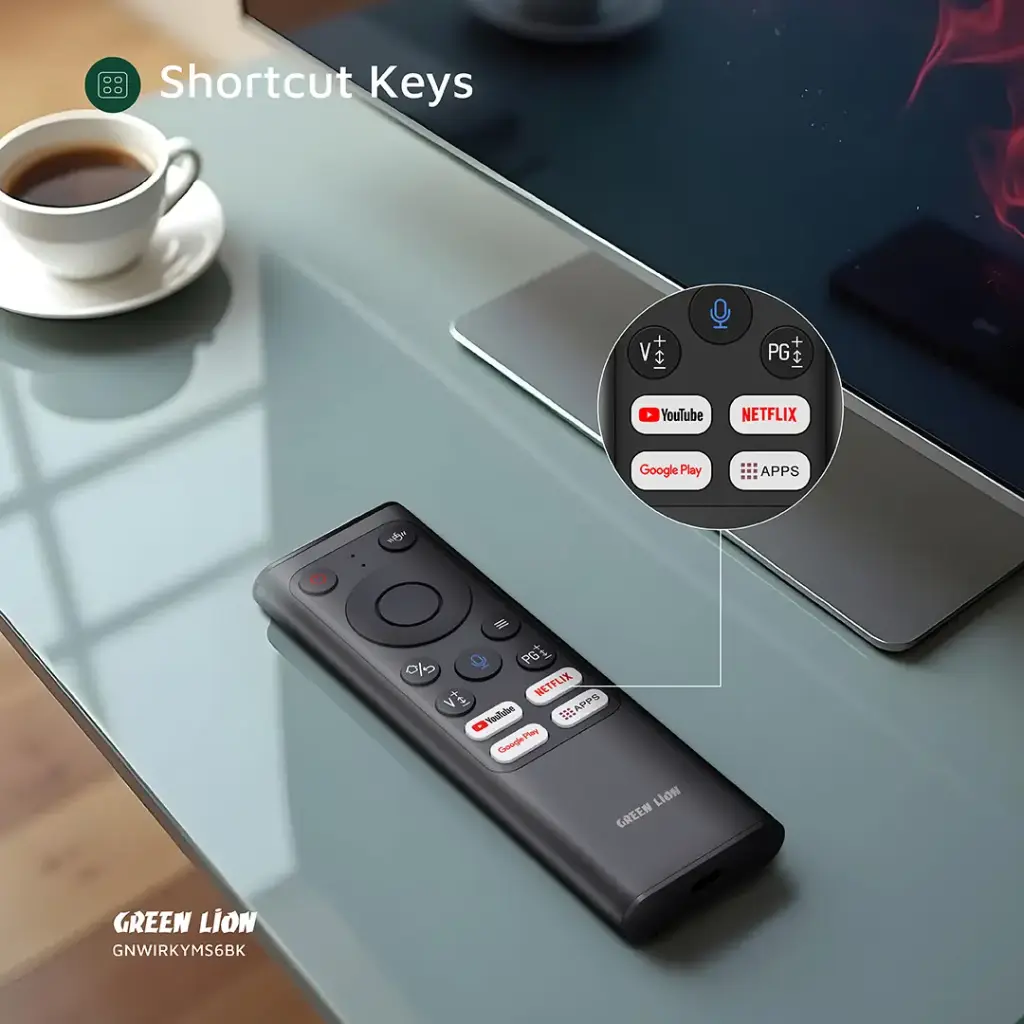 GREEN LION WIRELESS REMOTE PRO WITH KEYBOARD AND MOUSE BLACK GNWIRKYMS6BK thumbnail 7