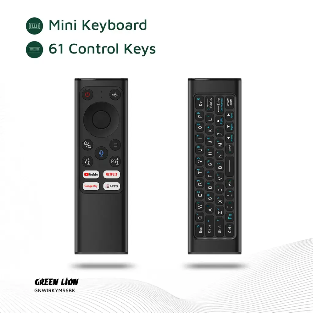 GREEN LION WIRELESS REMOTE PRO WITH KEYBOARD AND MOUSE BLACK GNWIRKYMS6BK thumbnail 5