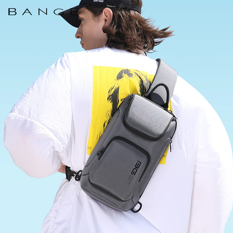 BANGE MESSENGER BAG GRAY BG-3097 thumbnail 6