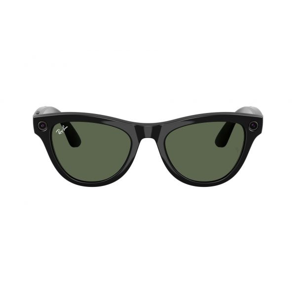 RAYBAN META SKYLER SUNGLASSES F SHINY BLACK L G15 GREEN RW4010 thumbnail 4