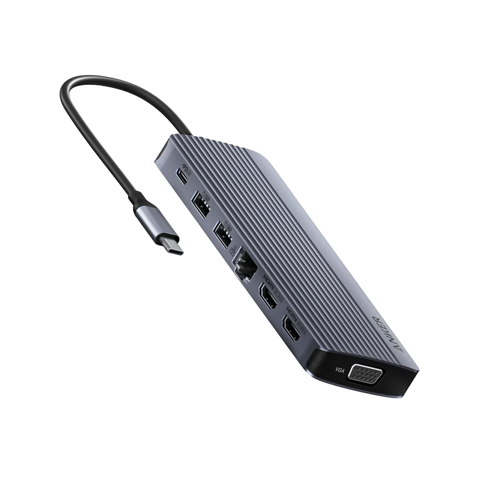 ANKER USB C HUB 14 IN 1 TRIPLE DISPLAY GRAY A8389HA1
