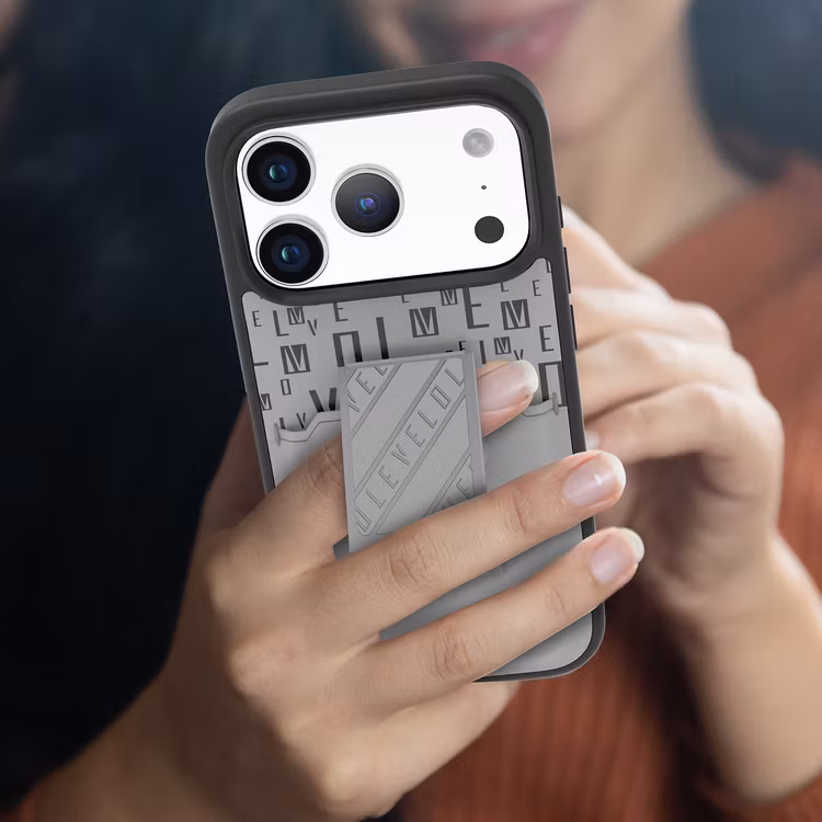 LEVELO MORPHIX IPHONE 17 PRO MAX GRIPSTAND CASE WITH CARD HOLDER CLOUD GREY LVLMRPMGCIP17PCGY thumbnail 4