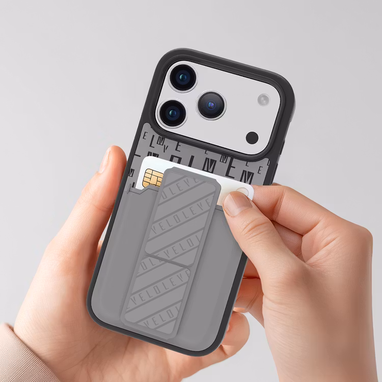 LEVELO MORPHIX IPHONE 17 PRO GRIPSTAND CASE WITH CARD HOLDER CLOUD GREY LVLMRPGCIP17PCGY thumbnail 10