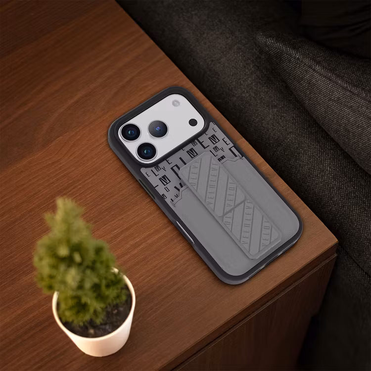 LEVELO MORPHIX IPHONE 17 PRO GRIPSTAND CASE WITH CARD HOLDER CLOUD GREY LVLMRPGCIP17PCGY thumbnail 12