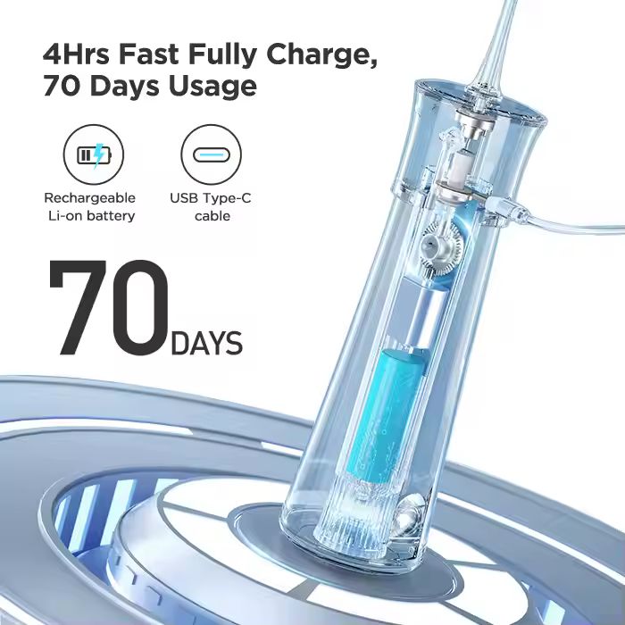 BITVAE WATER FLOSSER F30 CORDLESS ORAL IRRIGATOR 300ML BLACK BV-F30 thumbnail 3