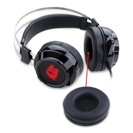 Redragon Siren 2 7.1 Channel Surround Stereo Gaming Headset (Black, H301USB-1) - Immersive Sound and Comfort thumbnail 2