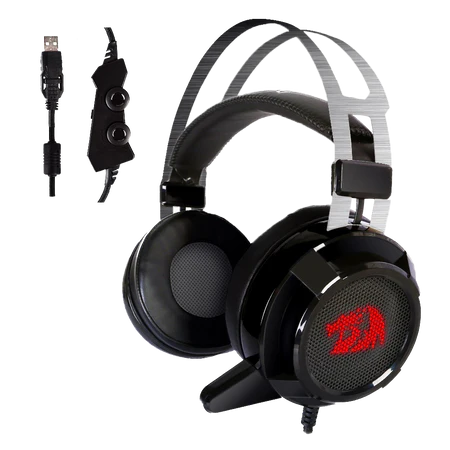 Redragon Siren 2 7.1 Channel Surround Stereo Gaming Headset (Black, H301USB-1) - Immersive Sound and Comfort
