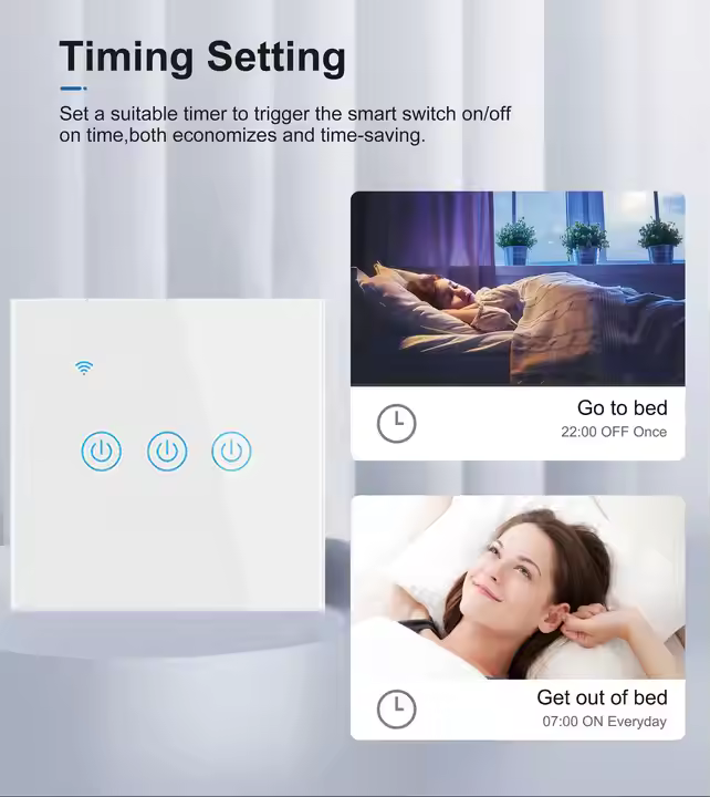 SMART SWITCH WIFI COMPATIBLE AMAZON ALEXA PANEL GANG 2 DS-101 thumbnail 4