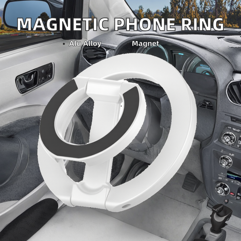 MOBILE PHONE & TABLET MAGNETIC RING BRACKET WHITE thumbnail 2