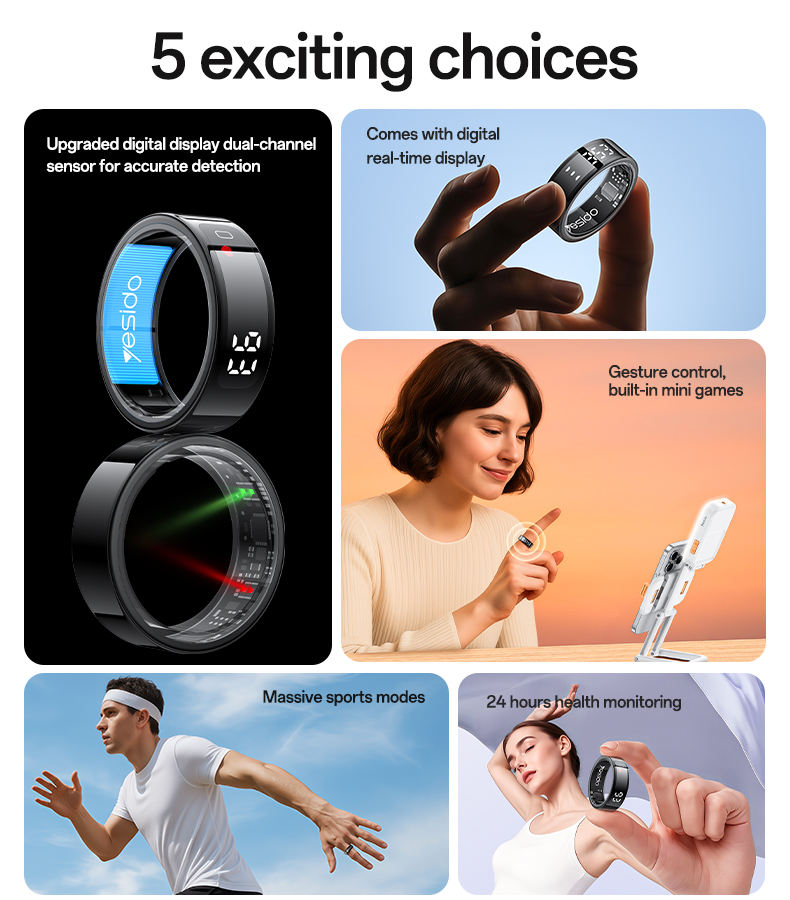 YESIDO SMART RING SIZE 10 WITH DIGITAL DISPLAY IO36 thumbnail 6