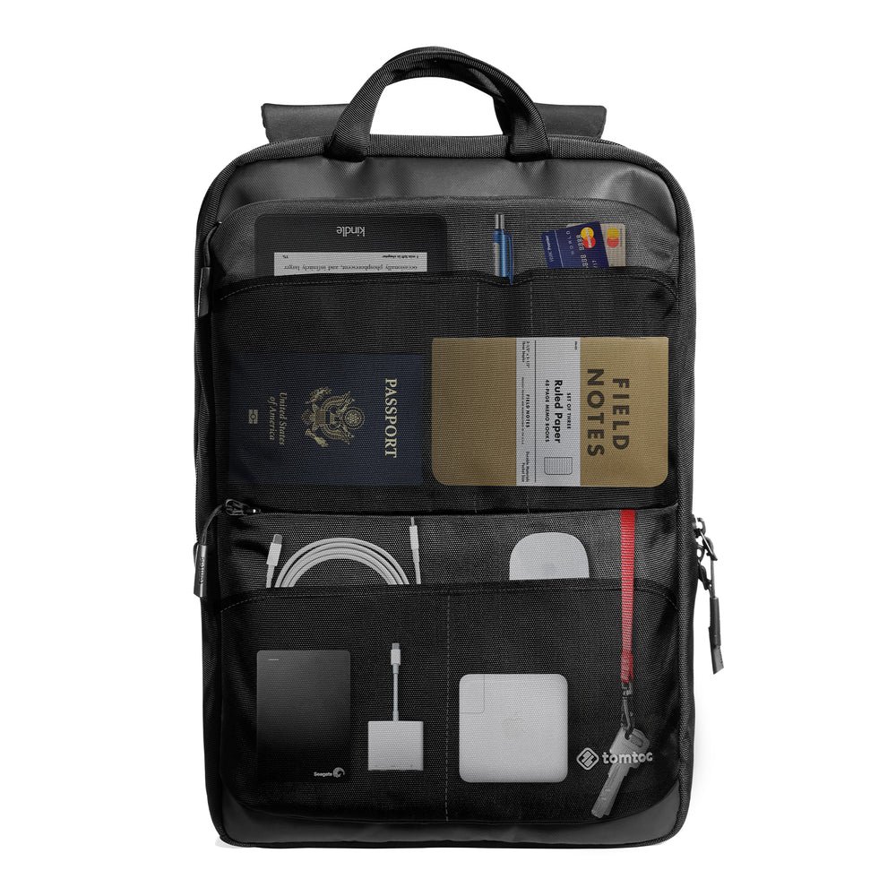 Tomtoc Navigator T71 15.6-inch Laptop Backpack (Black, T71M1D1) - Sleek and Durable Travel Companion thumbnail 7