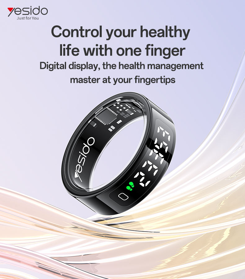 YESIDO SMART RING SIZE 10 WITH DIGITAL DISPLAY IO36 thumbnail 2