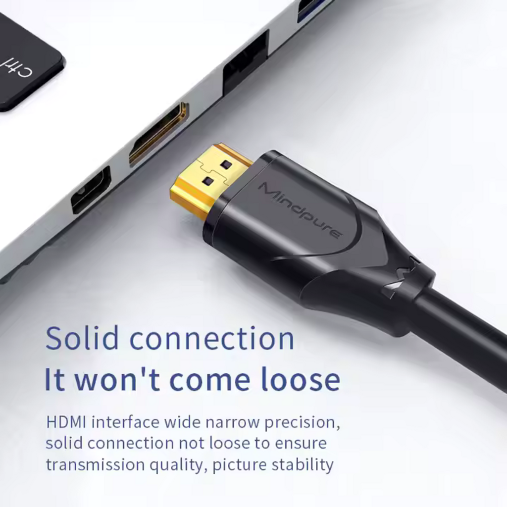 Mindpure HDMI Male to Female Extension Cable - Black, Seamless Signal Extension, Durable Design thumbnail 2