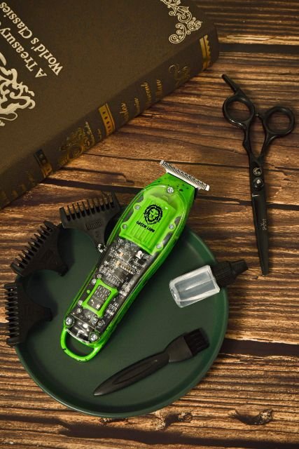 GREEN LION TRANSPARENT PRO HAIR TRIMMER 6000RPM 1400MAH GREEN GNTPROTMRGN thumbnail 2