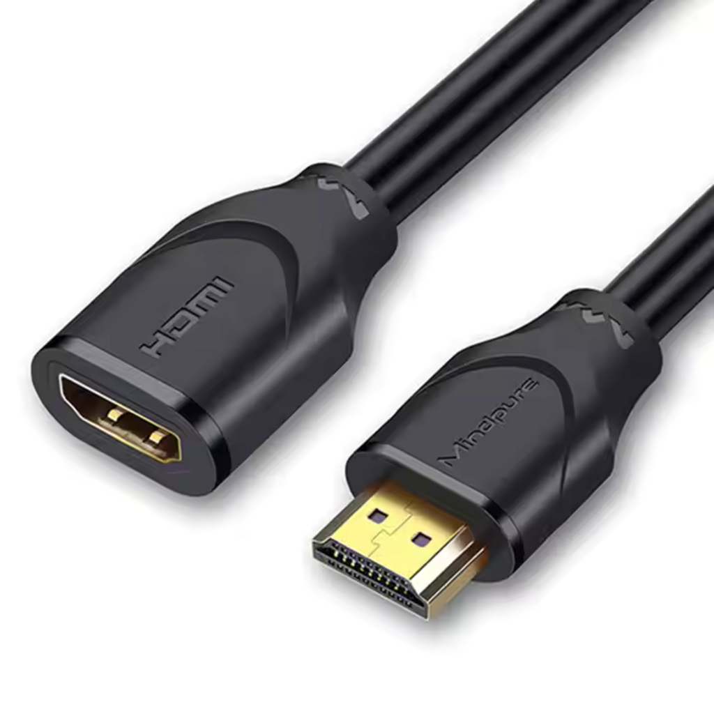 Mindpure HDMI Male to Female Extension Cable - Black, Seamless Signal Extension, Durable Design