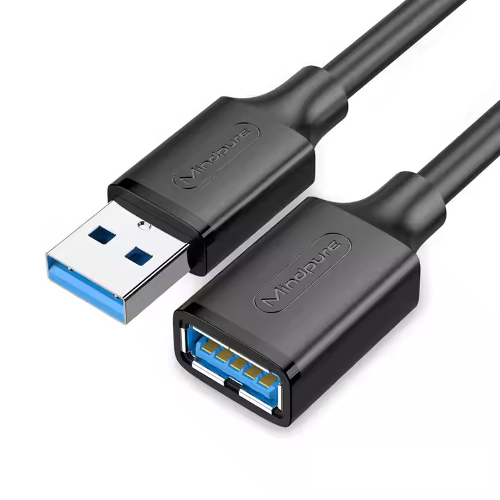 MINDPURE USB CABLE 3.0 AM/AF 3M BLACK LX10588
