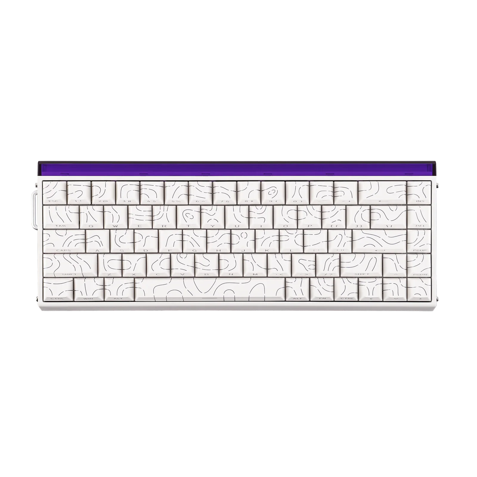 AULA 68 KEYS RGB 65% WIRED MECHANICAL GAMING KEYBOARD  BLACK KING SWITCH COUNTOUR WHT HERO68HE