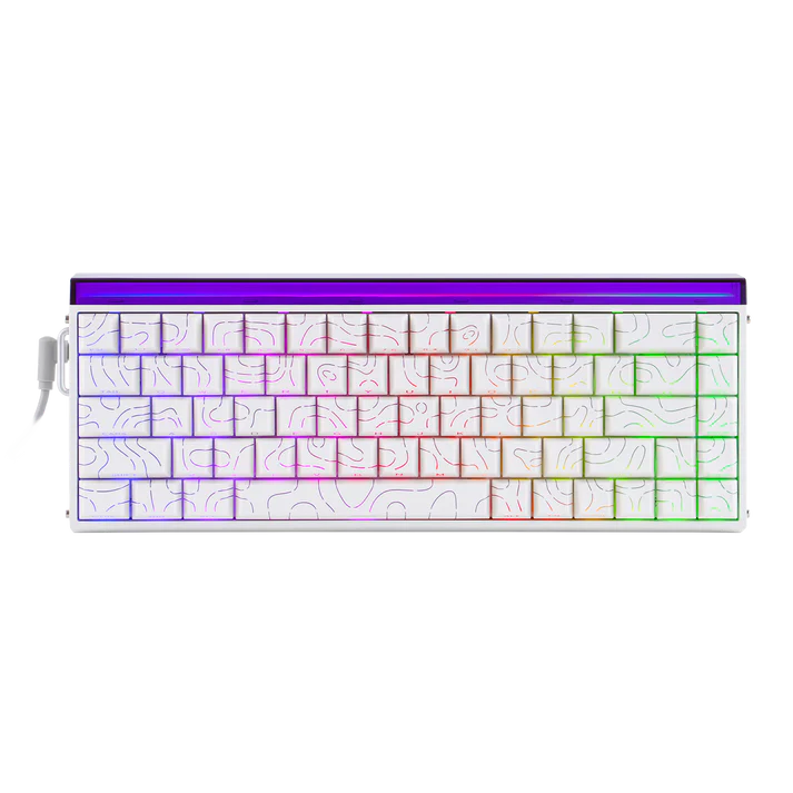 AULA 68 KEYS RGB 65% WIRED MECHANICAL GAMING KEYBOARD  BLACK KING SWITCH COUNTOUR WHT HERO68HE thumbnail 10